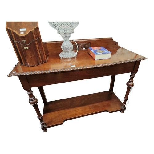 21 - EDWARDIAN MAHOGANY CONSOLE TABLE