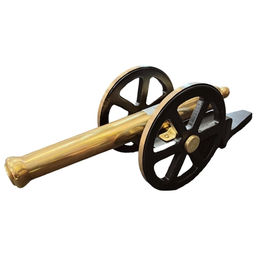 32 - LARGE BRASS CANNON