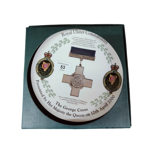 53 - ROYAL ULSTER CONSTABULARY (R.U.C) GEORGE PLATE - BOXED