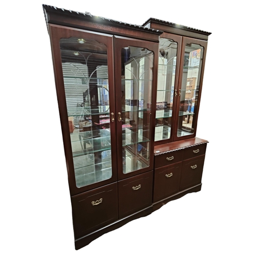 121 - 2 MODERN DISPLAY CABINETS