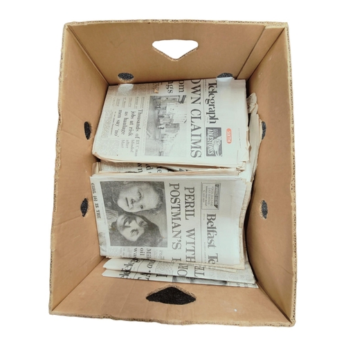 132 - BOX OF ORIGINAL 1970'S BELFAST TELEGRAPHS