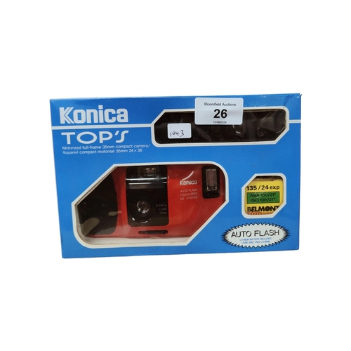 26 - RARE RED KONICA CAMERA