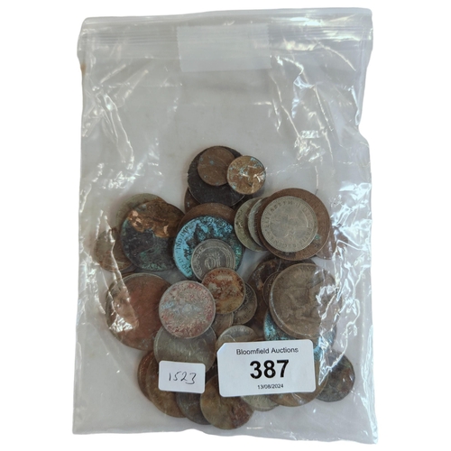 387 - BAG OF COINS