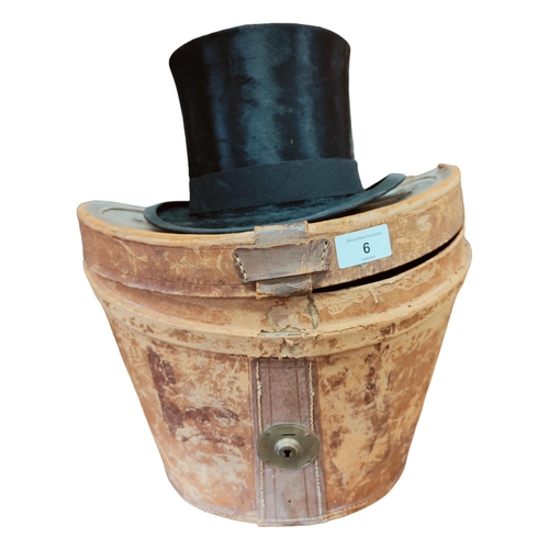 6 - SILK TOP HAT BY KEITH SCOTT HATTER WHITEHALL PLACE DUNDEE AND TOP HAT CASE