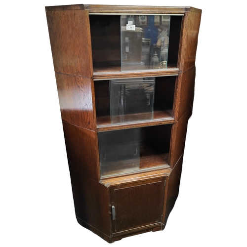 11 - OAK DECO STYLE CABINET