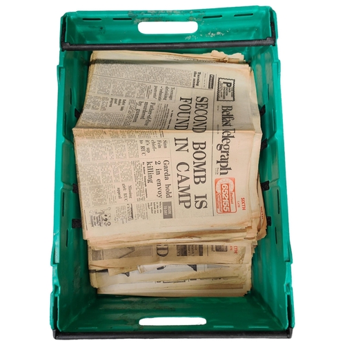 37 - COLLECTION OF OLD 1970'S BELFAST TELEGRAPHS