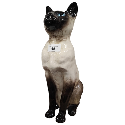 45 - LARGE BESWICK SIAMESE CAT - 35cm