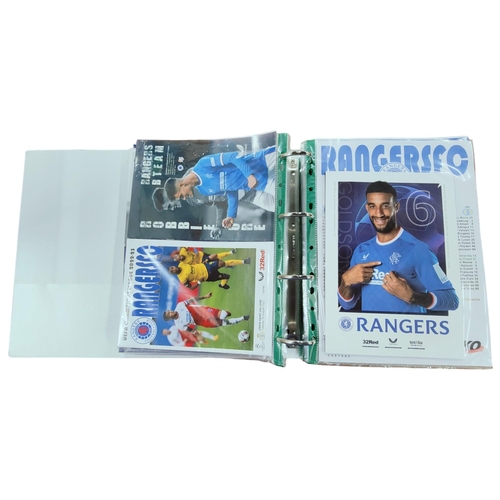 472 - FOLDER OF GLASGOW RANGERS PROGRAMMES 2022/23