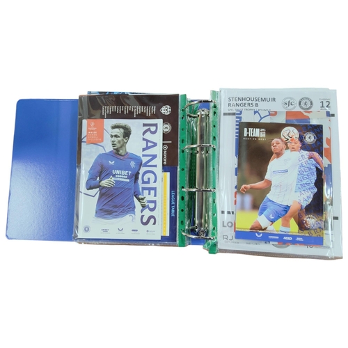 477 - FOLDER OF GLASGOW RANGERS PROGRAMMES 2023/24