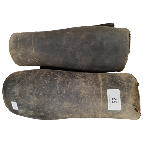 52 - PAIR OF WW1 MILITARY LEATHER GAITERS