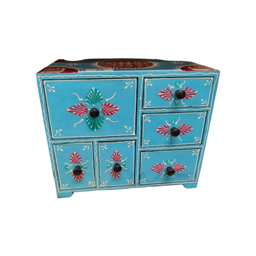 68 - SMALL HAND PAINTED WOODEN DRAWERS