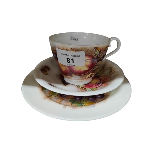 81 - VINTAGE AYNSLEY FRUITS PATTERN TRIO