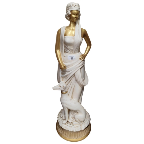 86 - LARGE CERAMIC ART DECO FIGURE 73CM