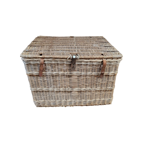 14 - LARGE WICKER LAUNDRY HAMPER