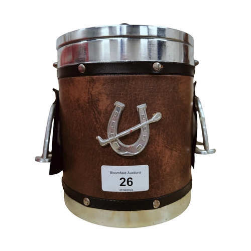 26 - LEATHER BOUND EQUESTRIAN THEMED ICE BUCKET