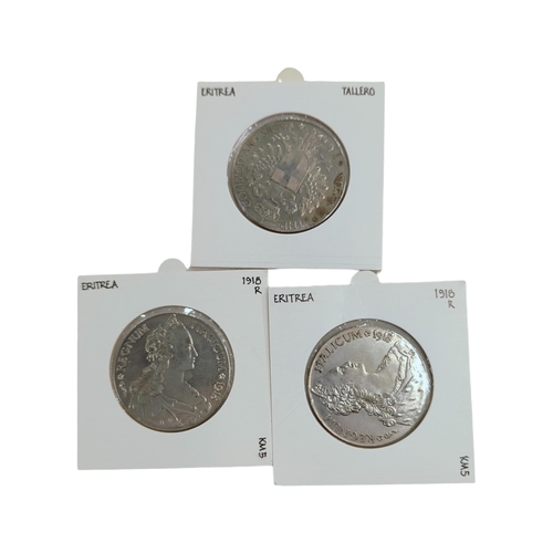 419 - 3 x 1918 R. ERITREA TALLERO COINS