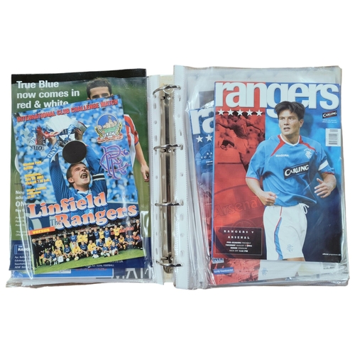 433 - FOLDER OF GLASGOW RANGERS PROGRAMMES INCLUDING EUROPEAN 2003/04