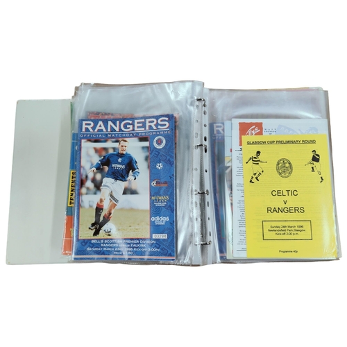 434 - FOLDER OF GLASGOW RANGERS PROGRAMMES INCLUDING EUROPEAN 1995/96