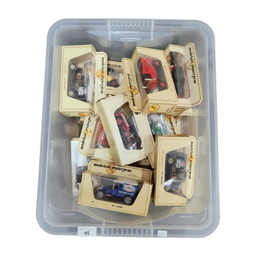 45 - GOOD BOX OF MODEL YESTERYEAR MODEL CARS