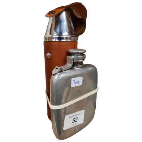 52 - 2 VINTAGE HIP FLASKS