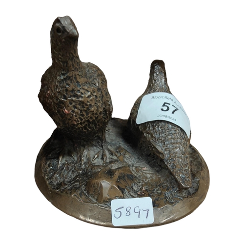 57 - BRONZE STYLE BIRDS FIGURE