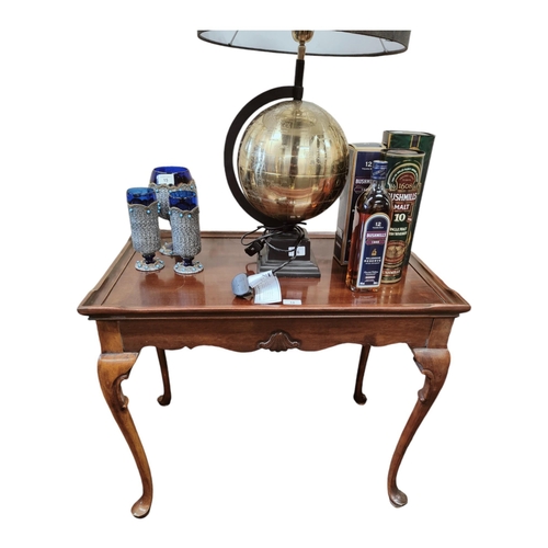 18 - IRISH STYLE MAHOGANY SILVER TABLE