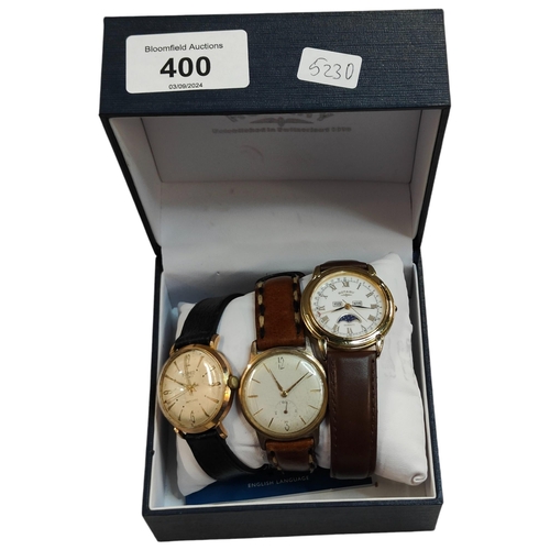 400 - 3 GENTS VINTAGE WRIST WATCHES