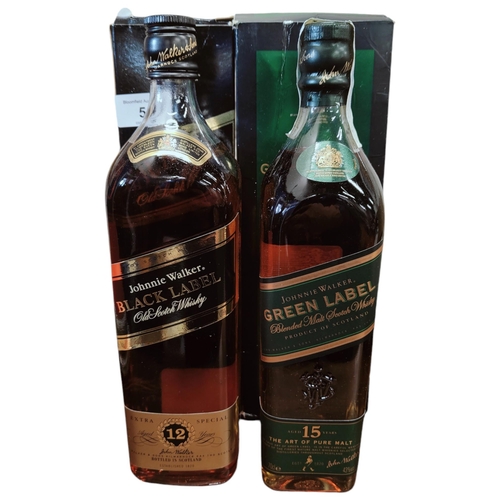 5 - 2 x BOTTLES OF JOHNNIE WALKER SCOTCH WHISKY