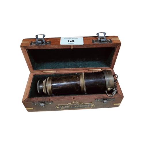 64 - CASED MARINE TELESCOPE