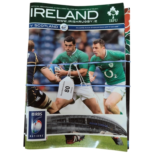 80 - IRELAND RUGBY PROGRAMMES 2010'S