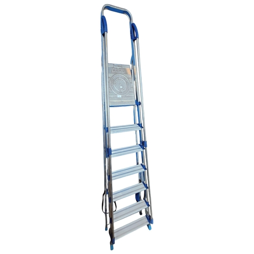 1 - GOOD SET OF TALL INDUSTRIAL STEP LADDERS