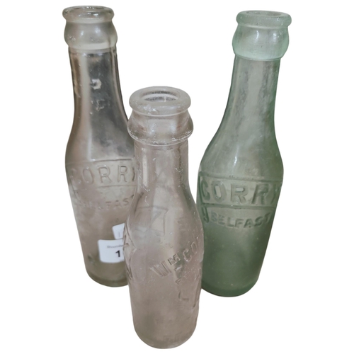 100 - 3 ANTIQUE BELFAST BOTTLES