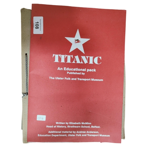 108 - 2 SCRAP BOOKS & A TITANIC EDUCATIONAL PACK