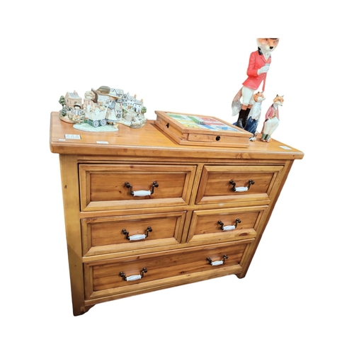 117 - PINE CHEST OF DRAWERS