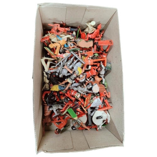 129 - BOX OF MODEL FIGURES