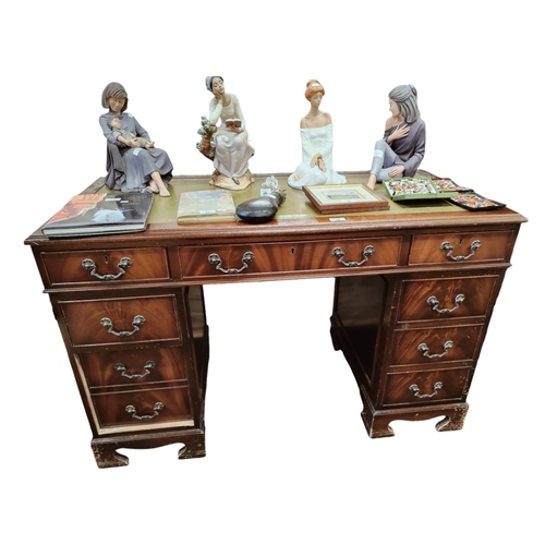 28 - TWIN PEDESTAL DESK