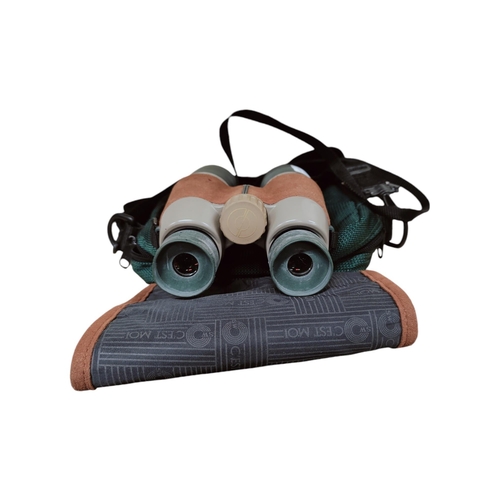 38 - BINOCULARS AND BAG