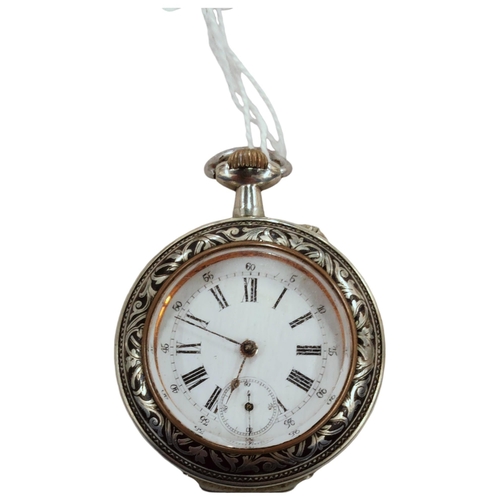 389 - NIELLO & GOLD ANTIQUE POCKET WATCH