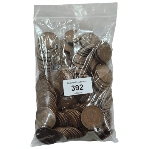 392 - LARGE BAG OF PENNIES & HALFPENNIES