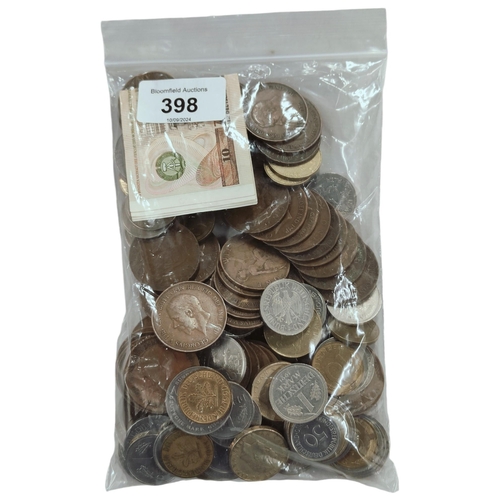 398 - BAG OF COINS