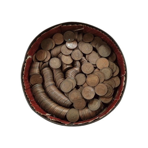 399 - TIN OF COPPER COINS