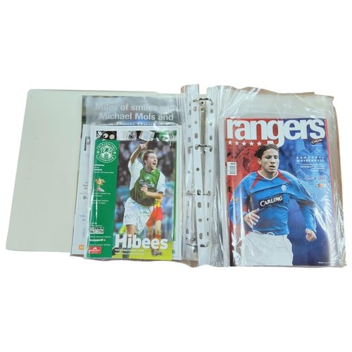 404 - FOLDER OF GLASGOW RANGERS PROGRAMMES TO INCLUDE EUROPEAN 2003/04