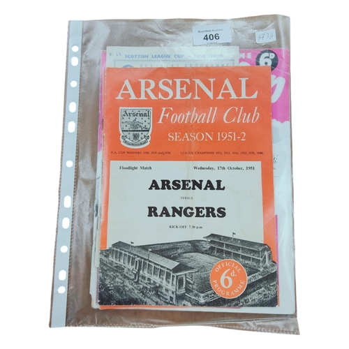 406 - QUANTITY OF RANGERS MATCH PROGRAMMES 1955-56-57-58