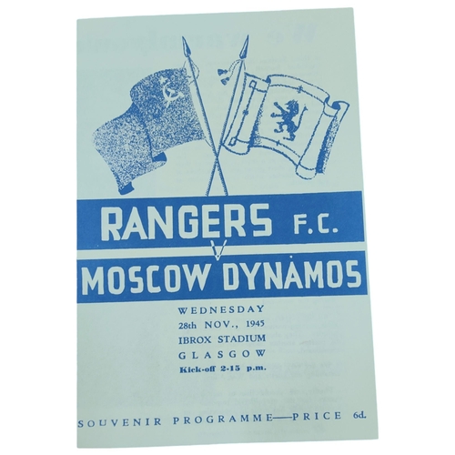 410 - RANGERS V MOSCOW DYNAMOS 1945 MATCH PROGRAMME