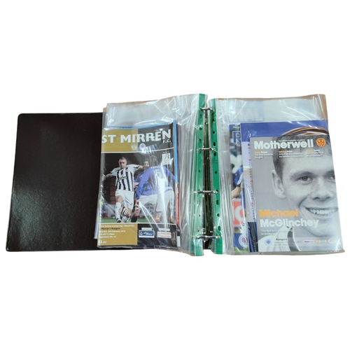 417 - FOLDER OF GLASGOW RANGERS PROGRAMMES TO INCLUDE EUROPEAN 2009/10