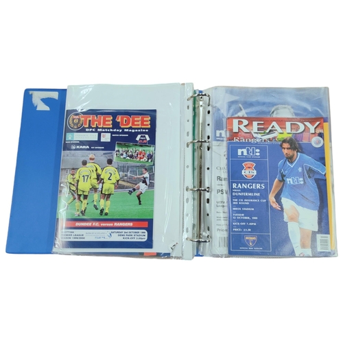 418 - FOLDER OF GLASGOW RANGERS PROGRAMMES TO INCLUDE EUROPEAN 1999/2000