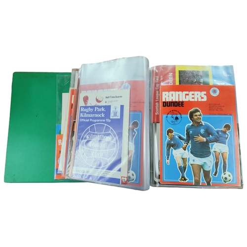 421 - FOLDER OF GLASGOW RANGERS PROGRAMMES TO INCLUDE EUROPEAN 1970s