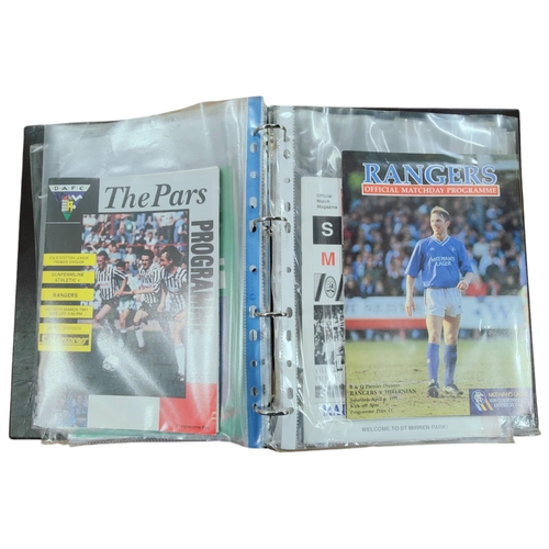 429 - FOLDER OF GLASGOW RANGERS PROGRAMMES TO INCLUDE EUROPEAN 1990/91