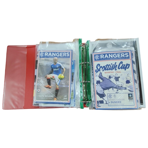 431 - FOLDER OF GLASGOW RANGERS PROGRAMMES TO INCLUDE EUROPEAN 2015/16