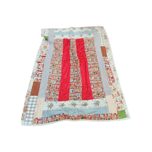 46 - LARGE ANTIQUE PATCHWORK QUILT